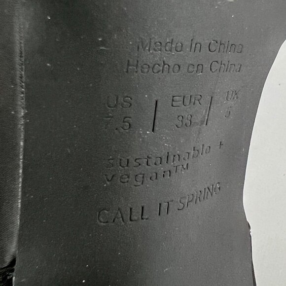 Sz 7.5 NWT Call It Spring Galaa Black Rhinestone Bow High Heels Women - Picture 12 of 14